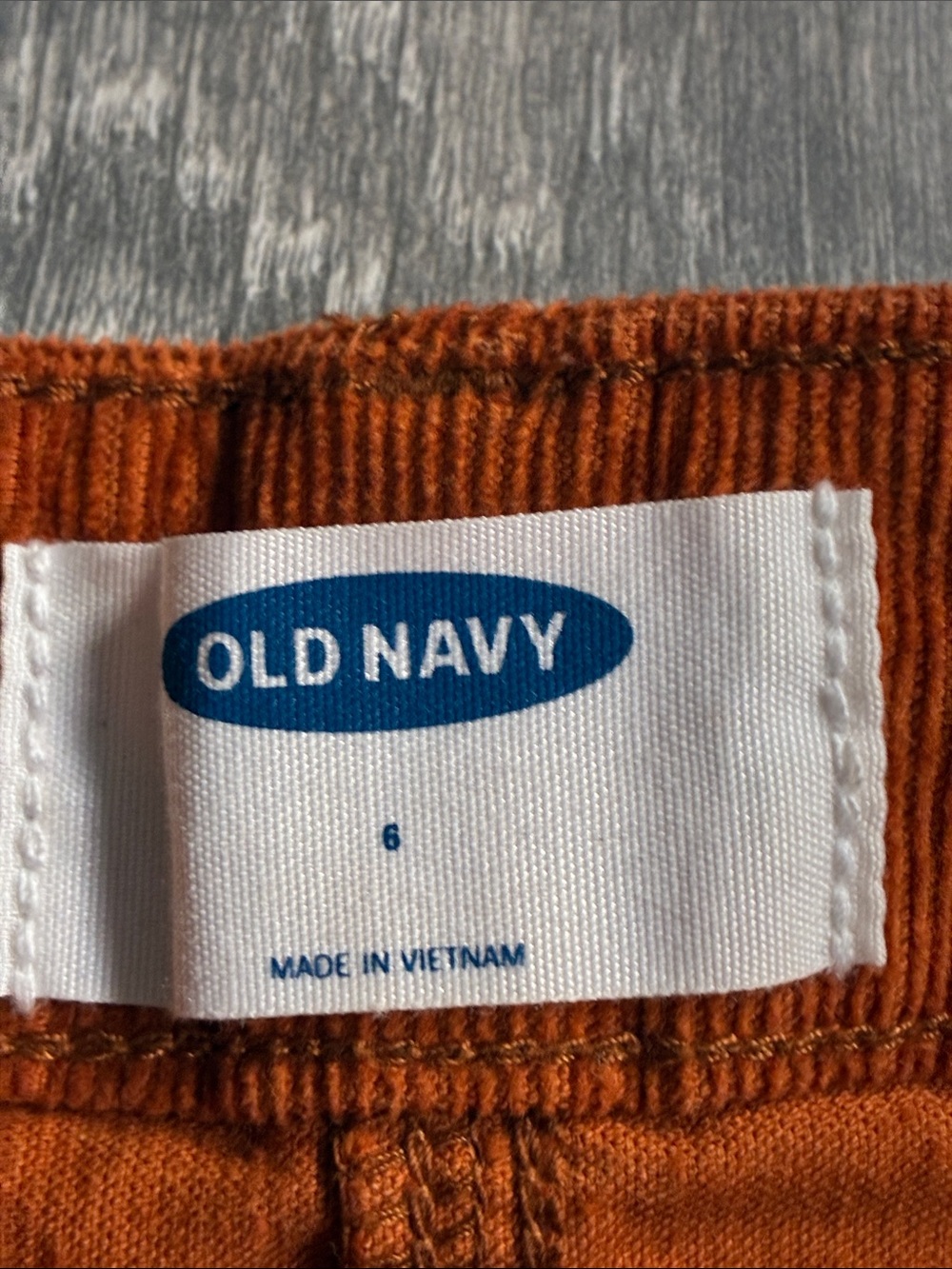 Old Navy Rust Orange Corduroy Mini Skirt Size 6 - Picture 3 of 8